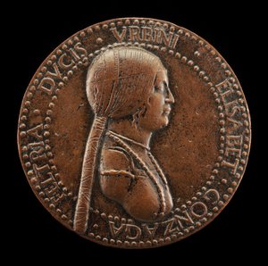 Elisabetta Gonzaga, zemřela 1526, vévodkyně z Urbina, manželka Guidobalda I 1489..., pravděpodobně po roce 1502.