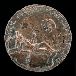 Ženská postava držící uzdu [revers], pravděpodobně po roce 1502.
