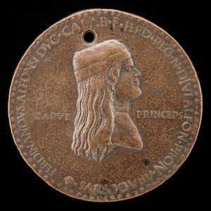Ferdinand II. Aragonský, zemřel 1496, princ Capua a král Neapolský 1495 [obv], 1494 nebo dříve.