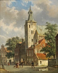 Adrianus Eversen - pohled na nizozemské město