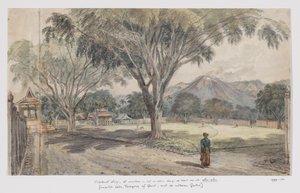 Pohled na alun-alun vesnice