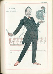 Fantasio, : Metiers, Fashion - Tailor Couturier, Paquin, 15.06.1907 (rytina) od Adrien Barrere