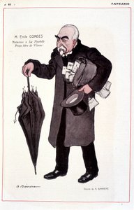 Portrét Emile Combes, francouzský politik (1835-1921), reaktor v La Nouvelle Presse libre de Vienne - ilustrace Adrien Barrere (1877-1931) In Fantasio 01/03/1907 od Adrien Barrere