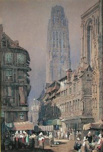 Trh na úpatí Tour de Beurre, Rouen (wc na papíře)
