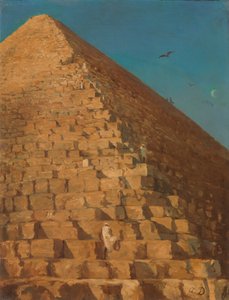 Velká pyramida, Gíza, 1830 nebo později.