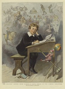 Prázdninový dopis ze školy (barevné lito) od Adrien Emmanuel (after) Marie