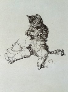 Kocour v botách – v „Les Contes de Fées““ od Charlese Perraulta, ilustrace Adrien Marie od Adrien Emmanuel Marie