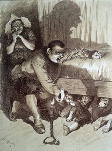 Batolecí palec – v “” Pohádkách”” od Charlese Perraulta, ilustrace Adrien Marie od Adrien Emmanuel Marie