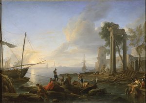 Marina při západu slunce, 1726