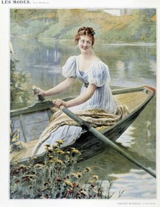 Žena, která dělá loď na Seině - nemocná. Autor: Adrien Moreau, c. 1900
