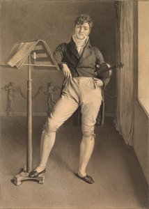 Portrét houslisty Jeana Vidala (1789-1867) od Adrien Victor Auger