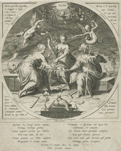 Suché schikgodinnen Ovládněte své duše (název na předmětu) od Egidius  Sadeler (II)