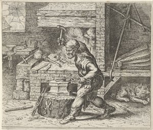 Pohádka o kováři a psovi od Egidius  Sadeler (II)