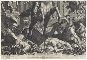 Císař Ferdinand II na koni (spodní list) od Egidius  Sadeler (II)
