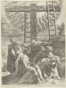 Přebírání kříže od Egidius  Sadeler (II)