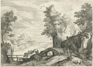 Říční krajina od Egidius  Sadeler (II)