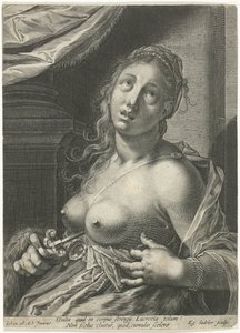 Sebevražda Lukrécie od Egidius  Sadeler (II)