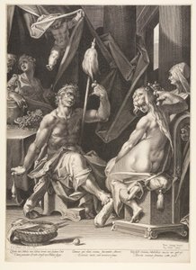 Herkules a Omfalé od Aegidius Sadeler II