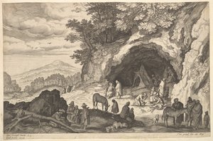 Krajina s Gypsy Camp, n.d. od Aegidius Sadeler II