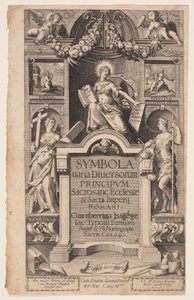 Titulní strana Symbola varia diversorum od Aegidius Sadeler II