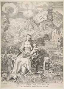 Panna a dítě v krajině, ca. 1597.