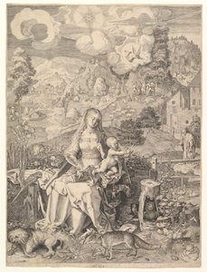 Panna a dítě v krajině, ca. 1597. od Aegidius Sadeler II