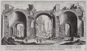 Baths of Caracalla, Řím (rytina) od Aegidius Sadeler or Saedeler