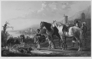 Negro-Page, z obrázku v královské sbírce (rytina) od Aelbert (after) Cuyp