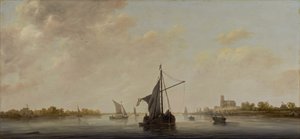 Pohled na řeku Maas v Dordrechtu od Aelbert Cuyp