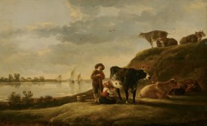 Dobytek u řeky od Aelbert Cuyp