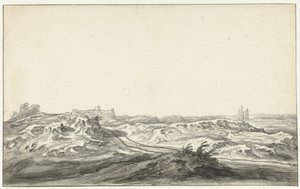 Pohled z dun Huis te Kleve poblíž Haarlemu od Aelbert Cuyp