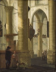 Interiér kostela Grote Kerk, Dordrecht od Aelbert Cuyp