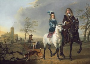 Dáma a pán na koni od Aelbert Cuyp