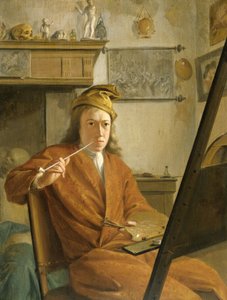 Portrét malíře, možná samotného umělce od Aert Schouman (attributed to)