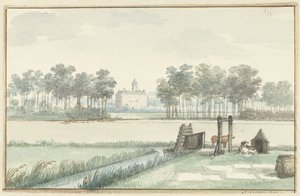 Hrad Ter Hooge na Walcheren od Aert Schouman