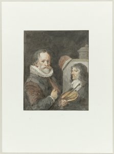 Portrét Michiela van Mierevelta, zatímco on Jacob Willemsz. Delff maluje od Aert Schouman