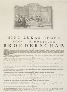 Pravidla cechu svatého Lukáše v Dordrechtu, 1736 od Aert Schouman