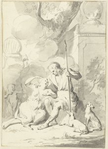 Venuše a Adonis (?) od Aert Schouman