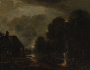 Podkovář, počátek nebo polovina 50. let 17. století. od Aert van der Neer
