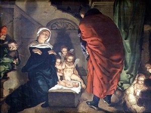 Narození Páně (olej na plátně) od Aertgen Claesz van Leyden