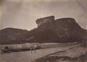 Chrám Tai-wang ve Wu ü poblíž Sing Chang Tea Mart, ca. 1869.