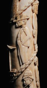 Carved Tusk, Kongo (slonovina) (detail 223943)
