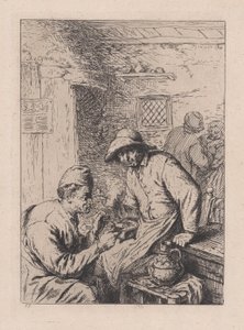 Kuřáci, po Ostade, 19. století. od After Adriaen van Ostade.
