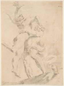 Studie pro Herkula a Antaia od After Annibale Carracci
