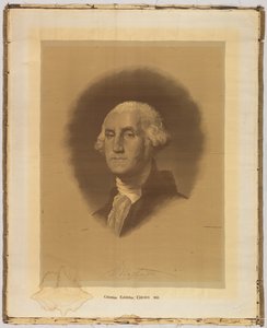 Tkaný portrét od After Gilbert Stuart