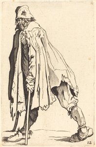 Žebrák s berlemi a čepicí od After Jacques Callot