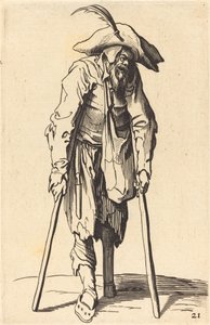 Žebrák s dřevěnou nohou od After Jacques Callot