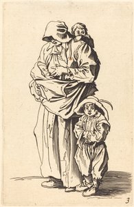 Matka a tři děti od After Jacques Callot