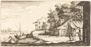 Břeh řeky od After Jacques Callot