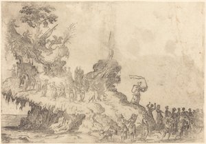 Plavidlo hory Parnass od After Jacques Callot